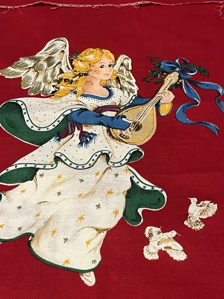Victorian  Angels Christmas Fabric VTG Lot For Sewing Quilting Crafts HTF - Image 4 of 4