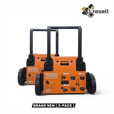 2-PK RIDGID Pro Gear Gen 2.0 All-Terrain Rolling Tool Box 9'' Heavy Duty Wheels