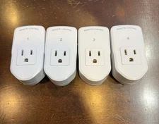 Remote Control Outlet Plug Receivers Lot of 4 Unilink RF AS-IS Untested White