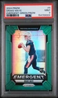 2024 Panini Prizm - Emergent Drake Maye #4 Green Prizm (RC) PSA 9