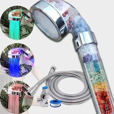 Chakra Crystal Shower Head LED Lights. Color Changing.