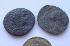 Lot of two ( 2 ) Uncleaned Ancient Roman Coins.
