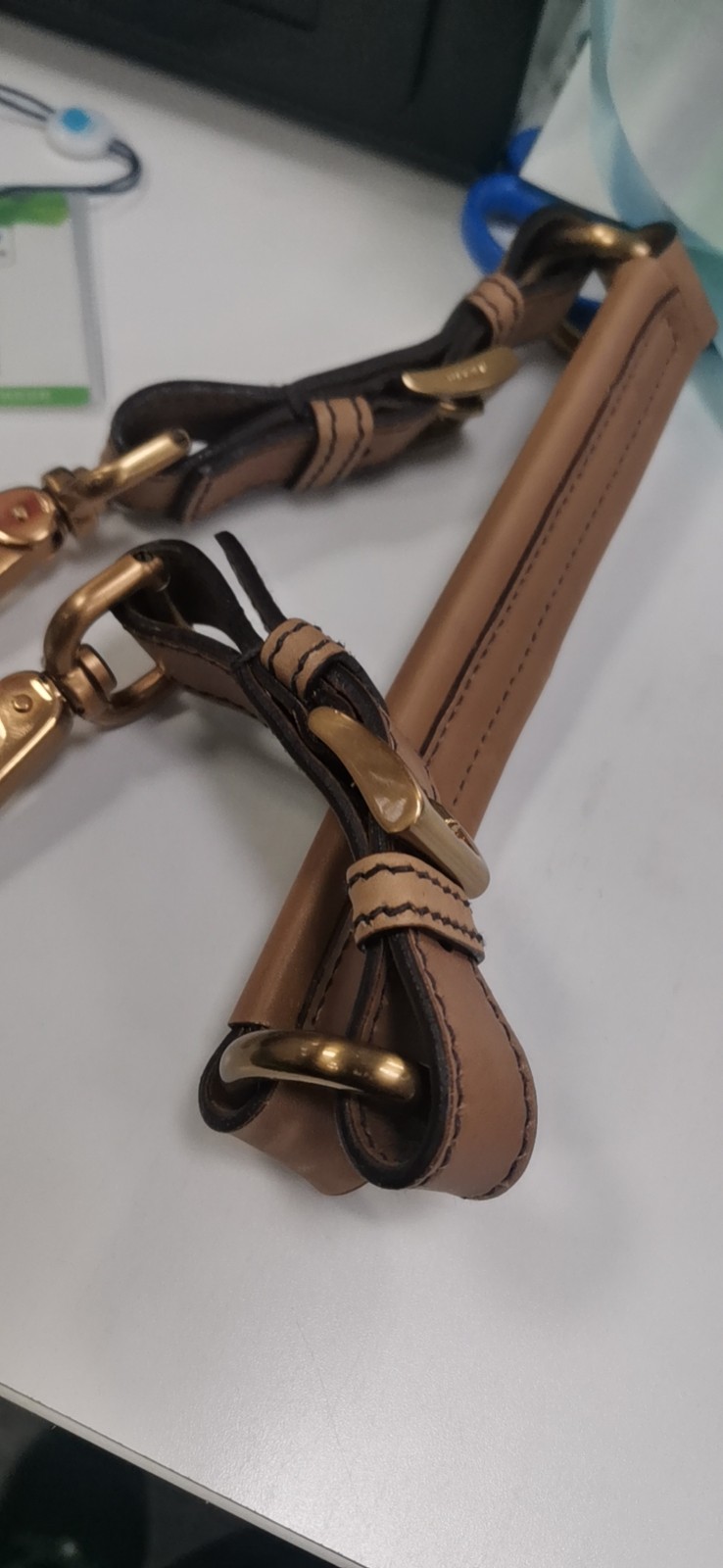 PRADA Printed Canvas Handbag Pattern Calfskin P20… - image 11