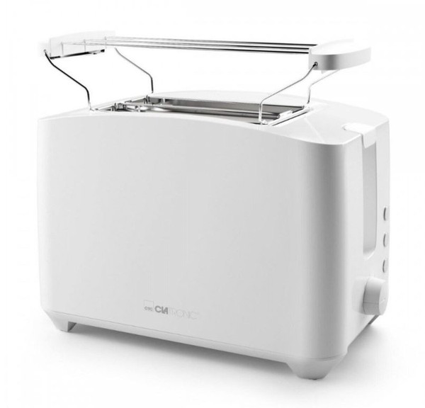 Clatronic Toaster TA 3801 Weiß Mit BröTchenaufsatz Kompakt Tunnel Toaster-image