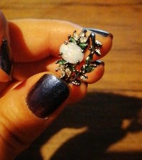 WHITE OPAL RINGSIZE 8 EMOTIONAL HEALING ENHANCE CREATIVITY IMPROVE RELATIONSHIP