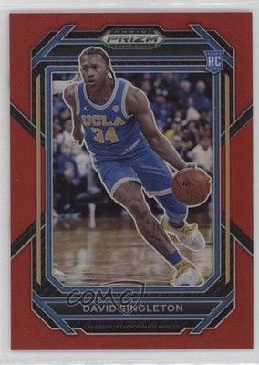 2023-24 Panini Prizm Draft Picks Red Prizm /299 David Singleton #16 5y7