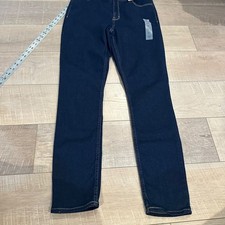 OLD NAVY WOMENS SIZE 10 LONG HIGH RISE SUPER SKINNY DARK DENIM JEANS NEW WITH TA