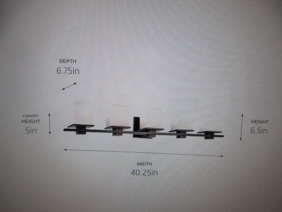 Kichler Tully 40.25 in. 5-Light Black Soft Modern Bathroom Vanity Light - Image 3 of 4