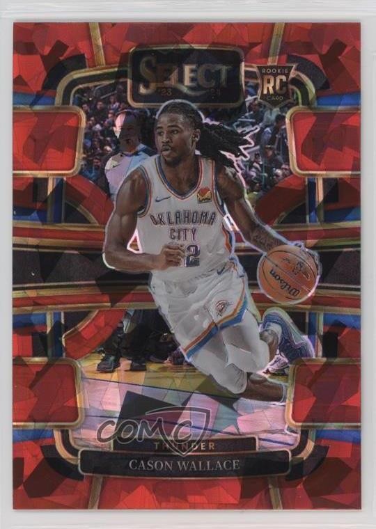 2023 Panini Select Concourse Red Cracked Ice Prizm Cason Wallace Rookie RC 1ec2