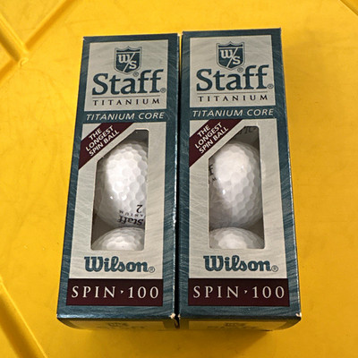 Wilson Staff Titanium Spin 100 White Golf Balls Tour Preferred 6 Pack 2 sleeves