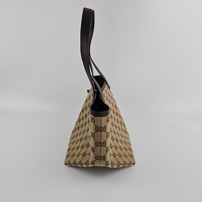 ★GUCCI★ 788211 TOTISSIMA ハンドバック GUCCI Totissima Small $2100 Beige And Ebony GG Canvas Tote