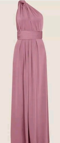 Monsoon Tracy Maxikleid UK 18 rosa Twist Me Tie Me 15 Wege neu mit Etikett Brautjungfer - Bild 1 von 10