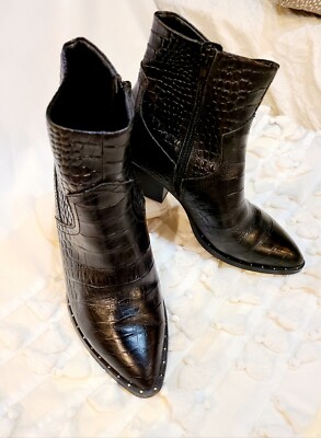 Black Leather Western Ankle Boots ALDO Guthrie – Men Black Ankle boot - ALDO main image 4