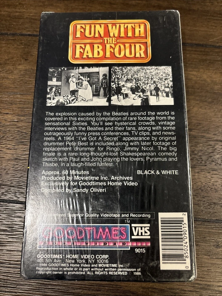The BEATLES Fun With The Fab Four VHS 1986 Documentary Sealed NEW - Image 2 of 3