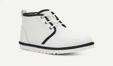 UGG Neumel 1133777-WBLT Chukka Men's White Black Leather Casual Ankle Boots BU11