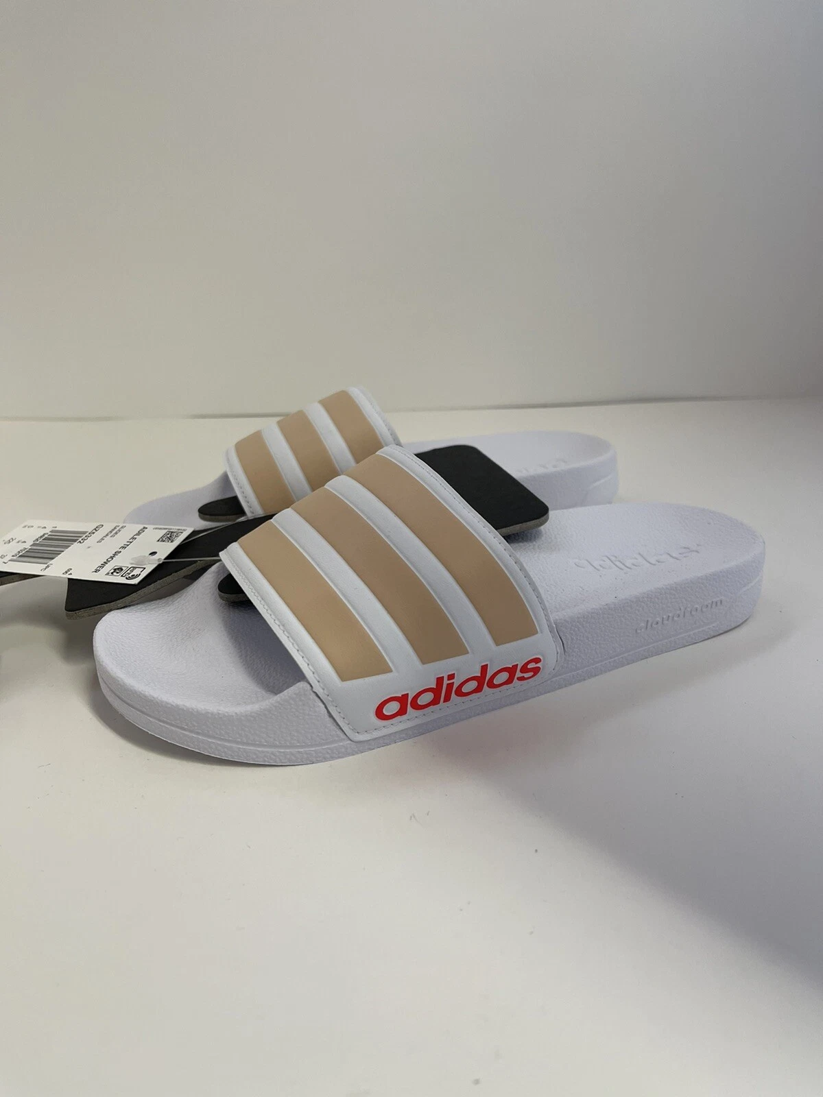 Sandali Adidas Adilette Shower donna taglia 5 bianco rosa slip on slide GZ5332