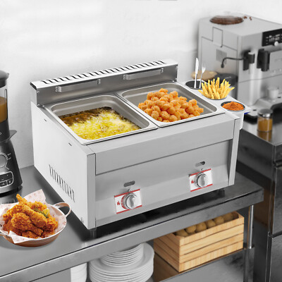 Countertop Gas Deep Fryer Propane Gas Stainless Steel Outdoor