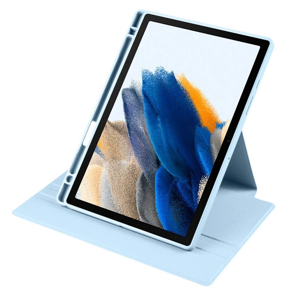 For Samsung Galaxy Tab A8 S6 S7 FE S8 S9 Plus Rotating Case Smart Leather Cover - Image 3 of 4