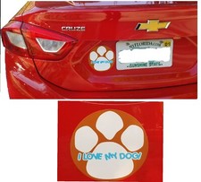 Love My Dog Paw Puppy Magnet Car Truck Fridge Locker Pets UV Coated Cars   