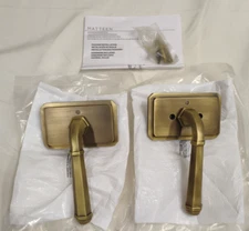 Matteen Brass Privacy Interior Door Set Lever Handle Left Hand No Backset