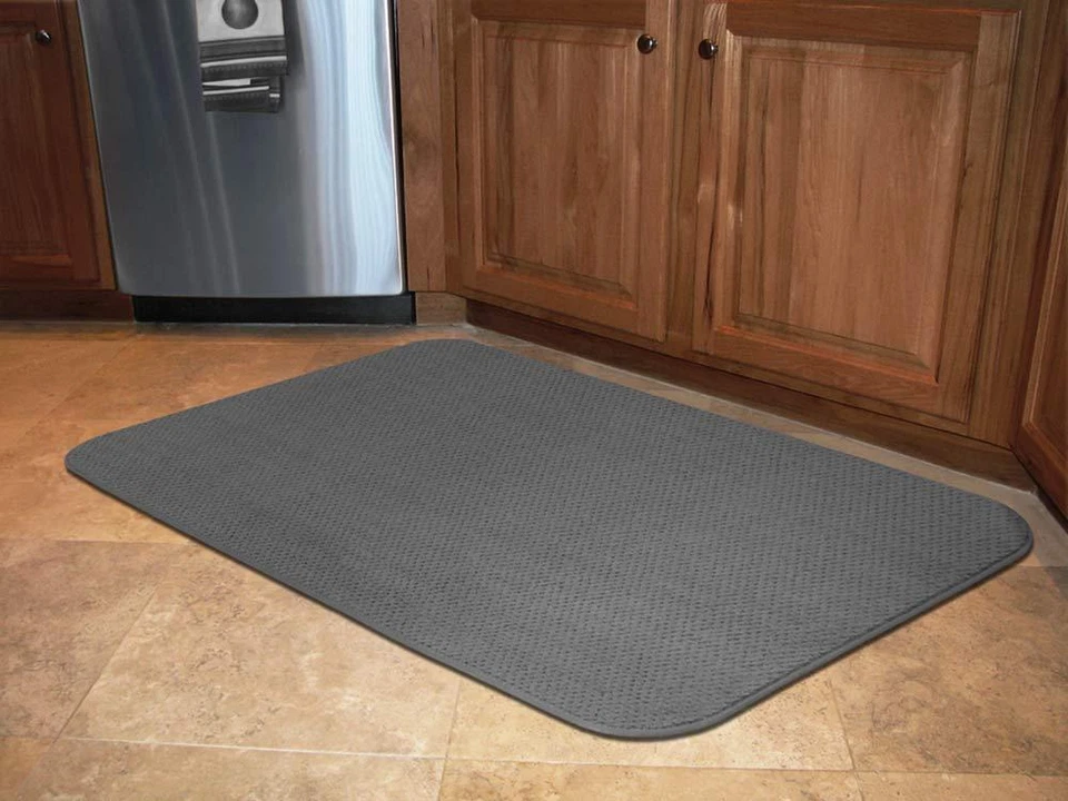 2 x 3 SKID-RESISTANT Area Rug Kitchen Carpet Floor Mat GRAY - Image 3 of 4
