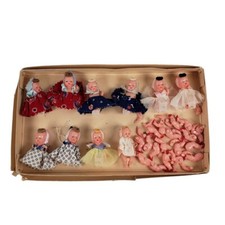 Vintage Celluloid Baby Dolls Made in Italy 1 Complete Other Need Restring 1952