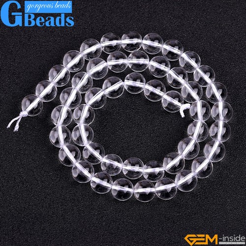 Natural Grade AAA White Clear Crystal Rock Quartz Faceted Round Beads Strand 15" - Picture 57 of 72