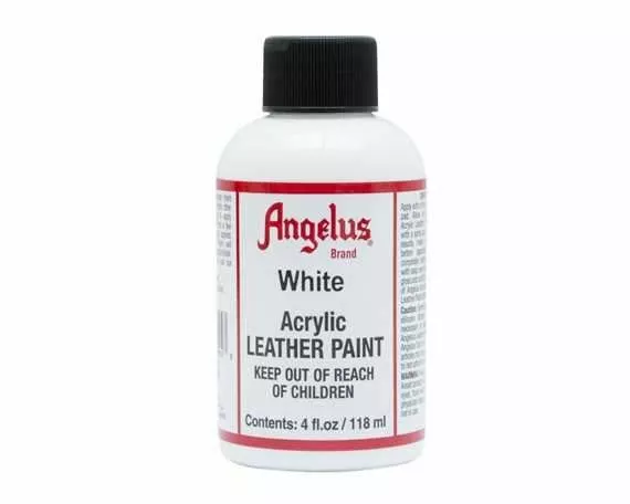 Angelus Acrylic paint WHITE - LARGE 118ml - For Leather & Synthetic AU  SELLER !!