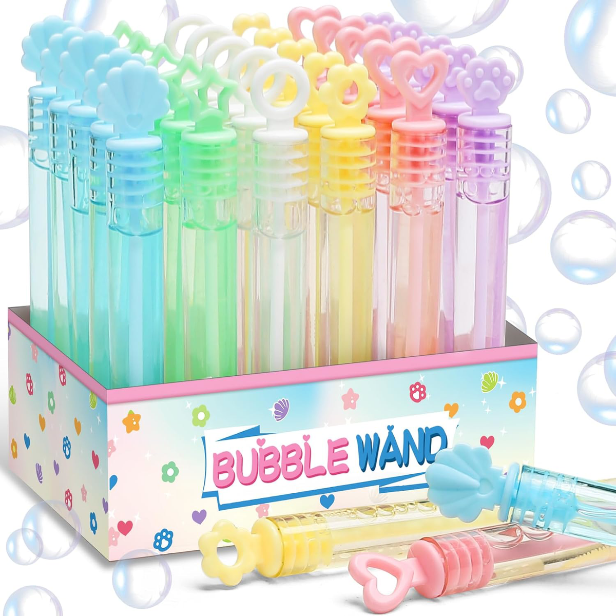 Bubble Party Favors for Kid, 30 Pack Mini Bubbles Bulk with - Main Image