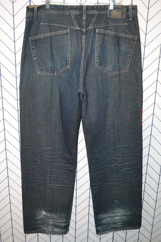 Marithe Francois Girbaud Men 90s Embroidered Logo Distressed Jeans Sz 38x34 - Picture 11 of 12