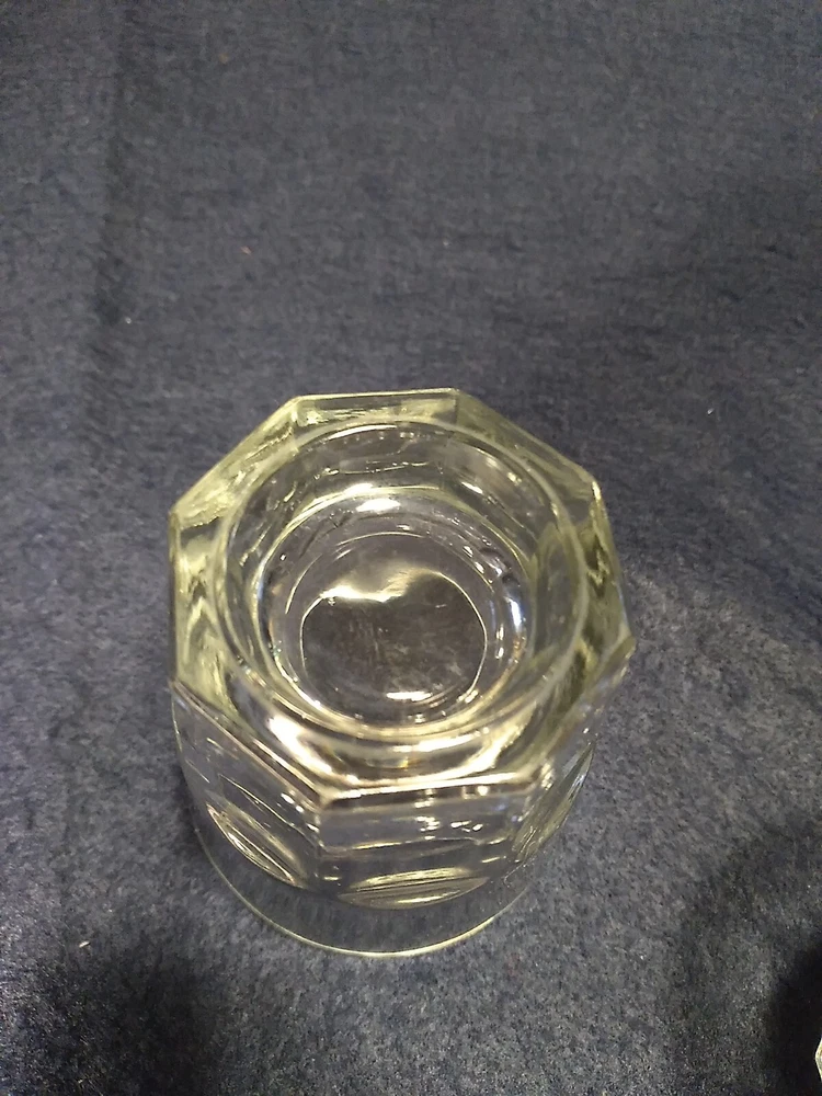 Tumbler Glasses Octagonal 3 oz Old Fashioned Style Barware Set Of 6