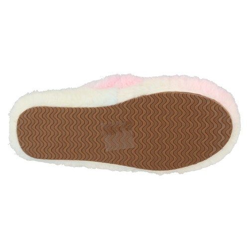 GIRLS X2R120 OPEN TOE WARM FAUX FUR SLIP ON INDOOR HOUSE SLIPPERS SPOT ON - Bild 6 von 33