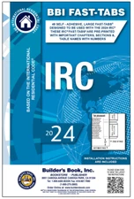 INDEX TABS ONLY! 2024 International Residential Code (IRC) Fast-Tabs