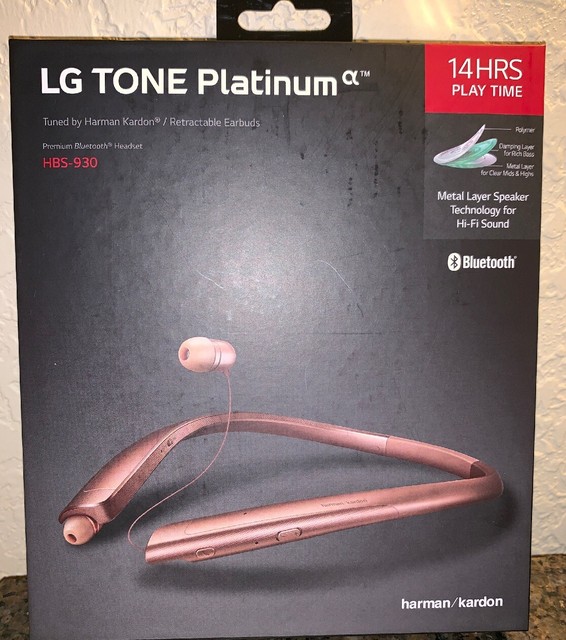 Sealed LG Tone Platinum HBS-930 Bluetooth Headset Rose Gold Brand New Sealed! | eBay