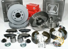 Für Opel Corsa C - Zimmermann Bremsscheiben Beläge vorne Bremstrommel Set hinten