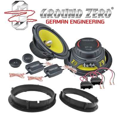 Lautsprecher Ground Zero für Golf 4 Türen hinten 165mm Komposystem inkl Adapter