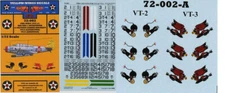 1/72 Yellow Wings Decals USN TBD-1 Devastator VT-2 & VT-3