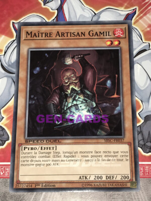 Yu Gi Oh Karte Meisterhandwerker Gamil SBSC-FR037 x3