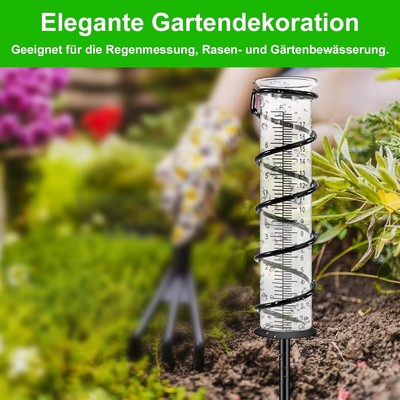 2x Regenmesser Aus Glas – Präzise Messung Für Garten, Balkon & Hof