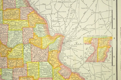 1907 Missouri Map Wall Art Decor Old Original Vintage St Louis Kansas City DATED - Picture 5 of 8
