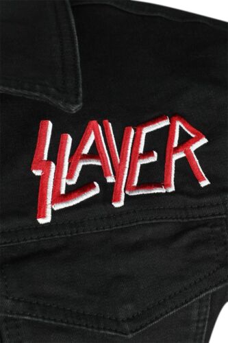 Slayer Vest Jacket Thrash Metal Band Black Sleeveless Denim Jean Jacket XXL - Picture 5 of 8