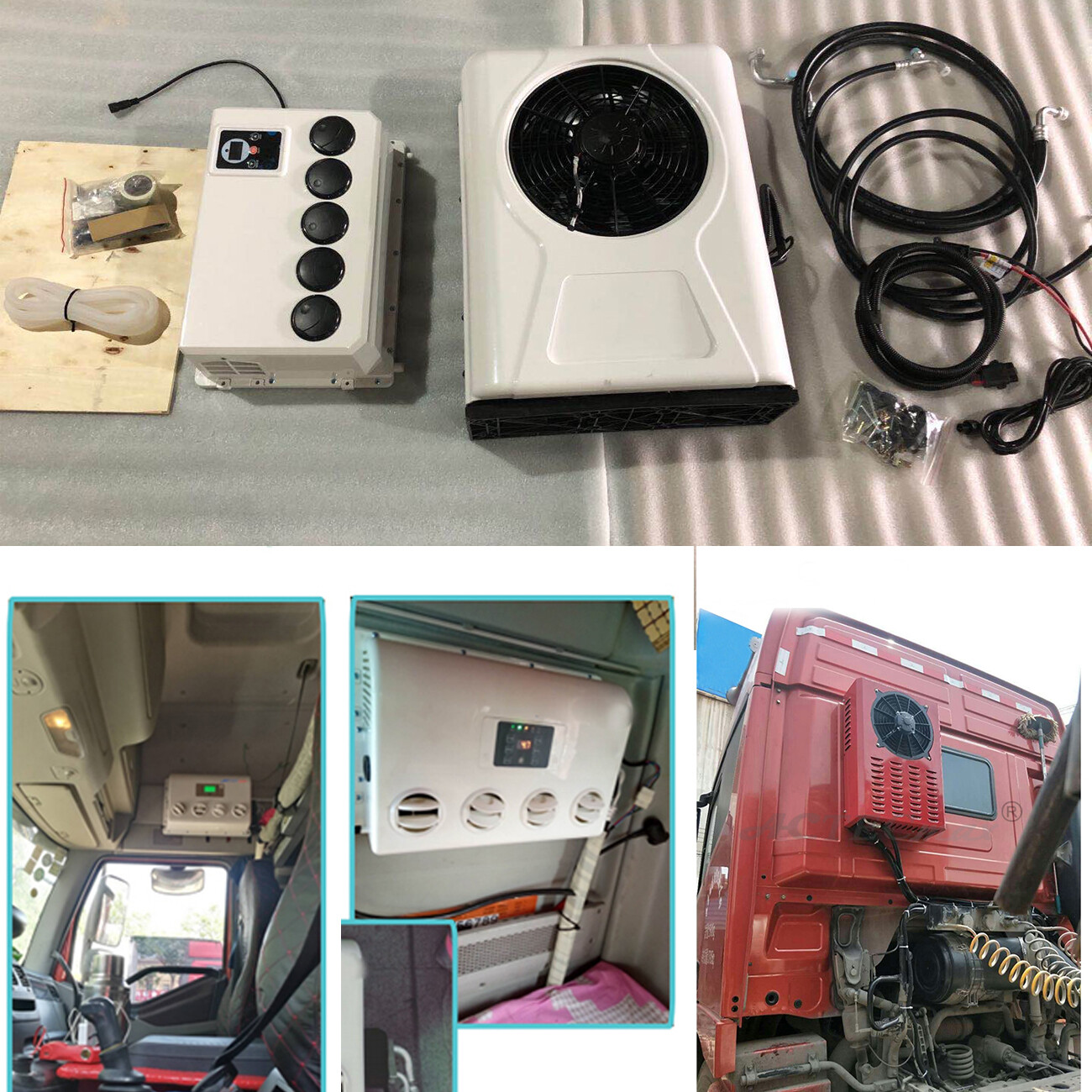 gocool 12v portable semi truck cab air conditioner for camping tent & rv camper