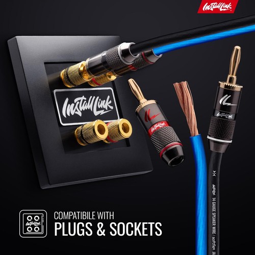 14 Gauge Speaker Wire for Car Home or RV Audio Cable 100ft CCA Blue/Black - Bild 4 von 9