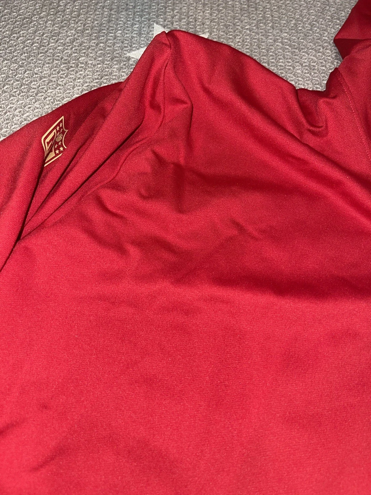 Felpa con cappuccio Nike San Francisco 49ers Red Coach Player a maniche lunghe top ad alte prestazioni XXL