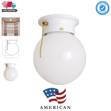 Millbridge Globe 6 Inch Diameter Indoor Ceiling Light Fixture with Pull Chain...