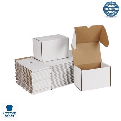 40 White Corrugated Shipping Boxes - 6x4x3 Small Business Mailer Packs