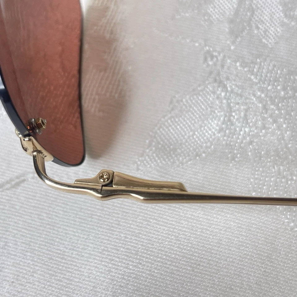 Подлинные солнцезащитные очки Morgenthal Frederic Astaire 48-19 24 коричневые и золотистые - Изображение 4 из 4