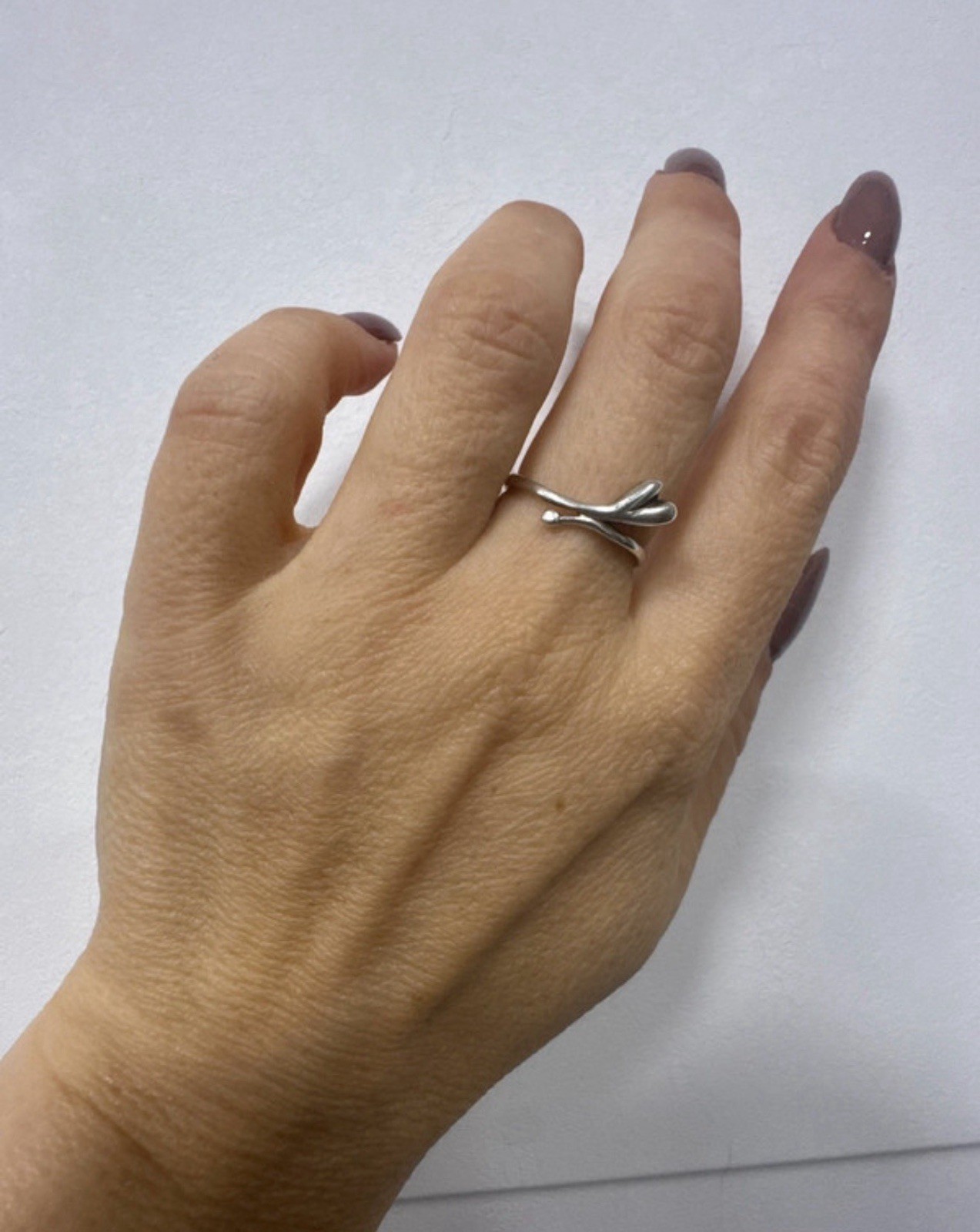 Soviet silver ring, 875 purity, size O#30 image 3