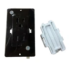 Wirecon Self-Contained Universal Single Receptacle Black 15A 125V RV-Camper-Home