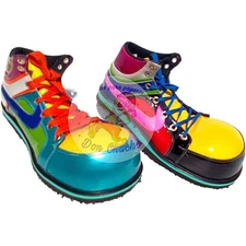 Mexican Professional Crazy Colors Clown Shoes Zapato Para Payaso Made In Mexico